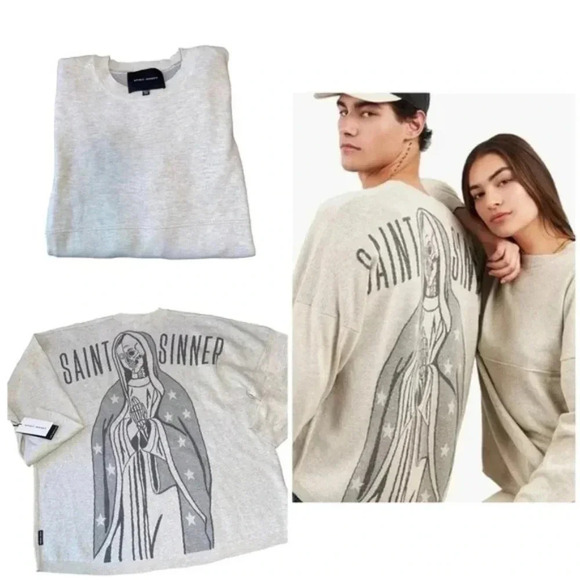 Spirit Jersey NWT Unisex Saint and Sinner Knit Sweater by Size Medium - Picture 1 of 9